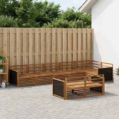 vidaXL Outdoor Sofa Set 8 pcs Natural 1