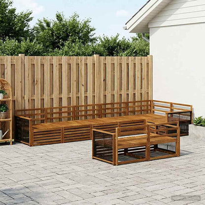 vidaXL Outdoor Sofa Set 8 pcs Natural 1