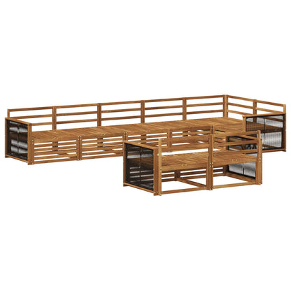 vidaXL Outdoor Sofa Set 8 pcs Natural 2