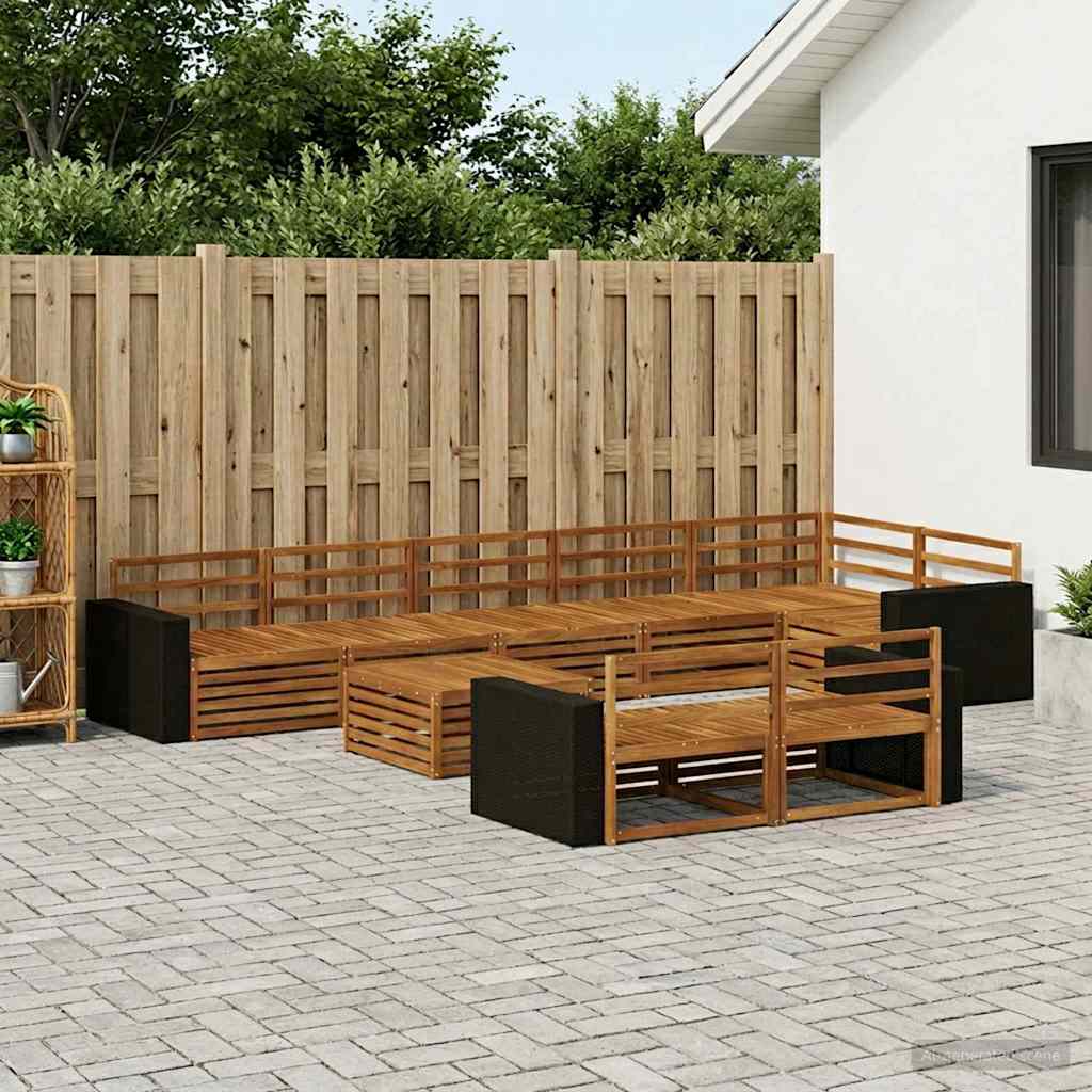 vidaXL Outdoor Sofa Set 9 pcs 1