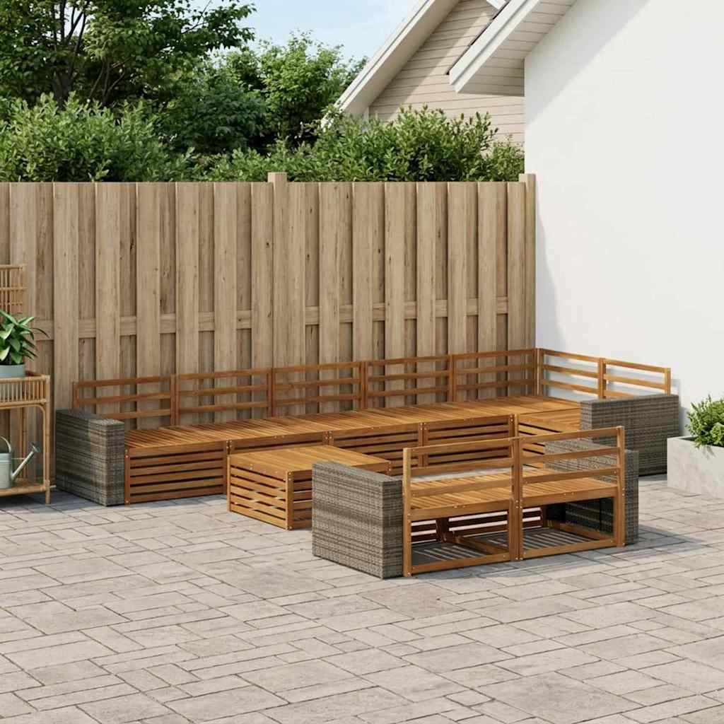 vidaXL Outdoor Sofa Set 9 pcs 1