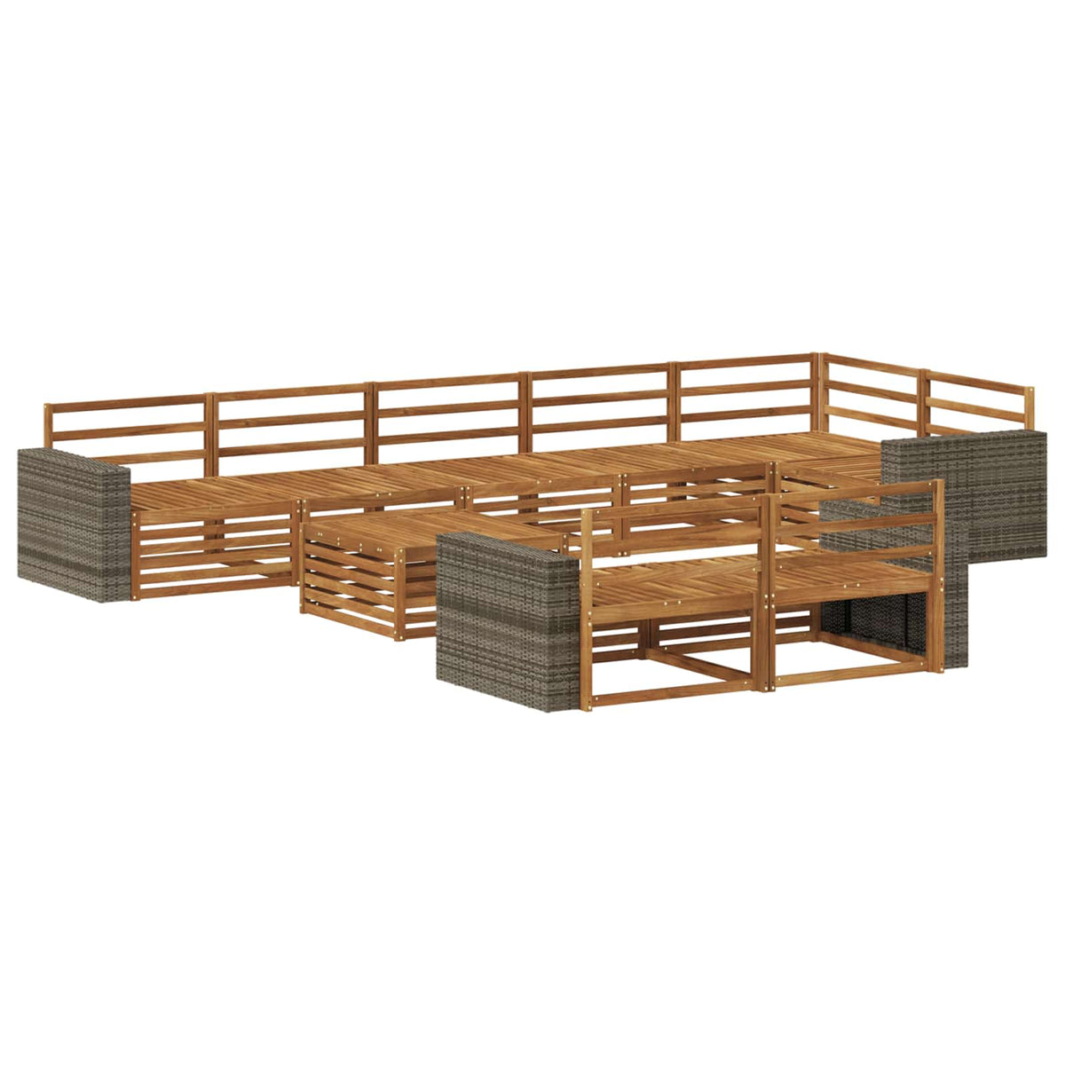 vidaXL Outdoor Sofa Set 9 pcs 2