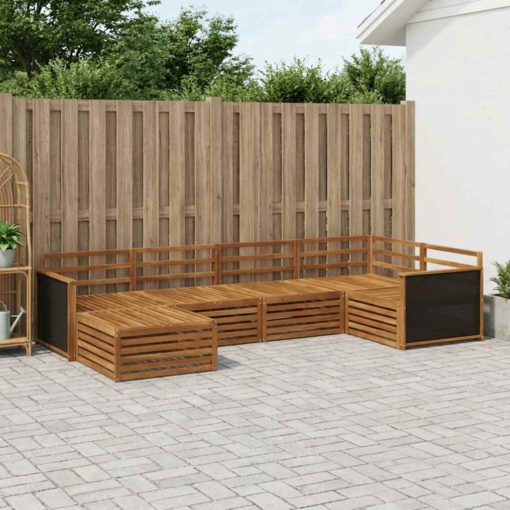 vidaXL Outdoor Sofa Set 6 pcs Natural 1