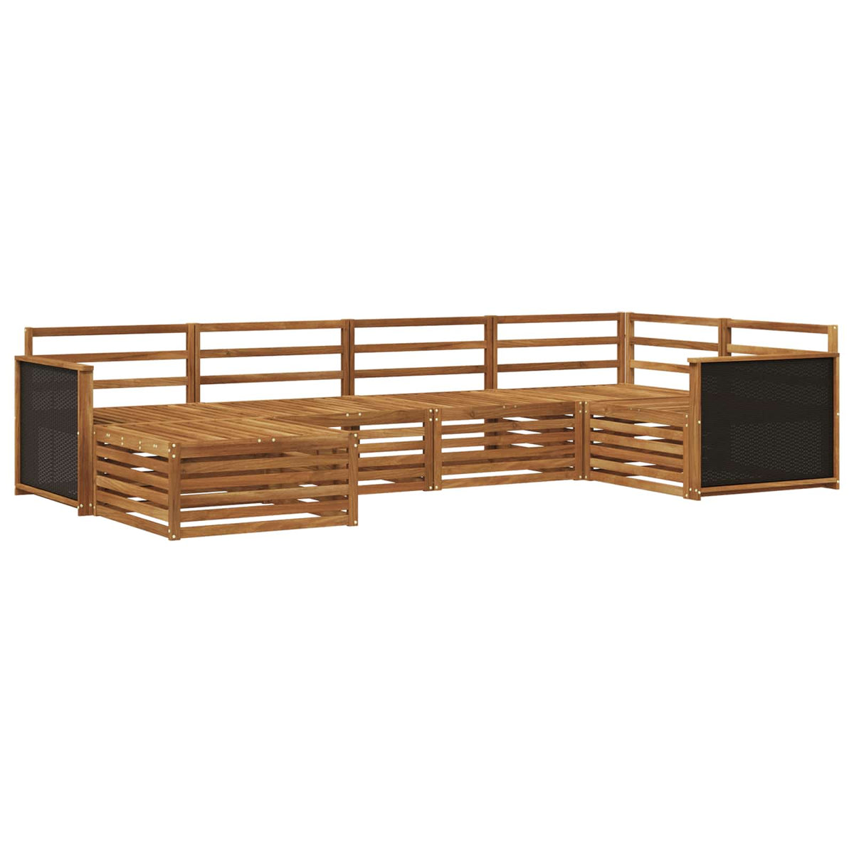 vidaXL Outdoor Sofa Set 6 pcs Natural 2