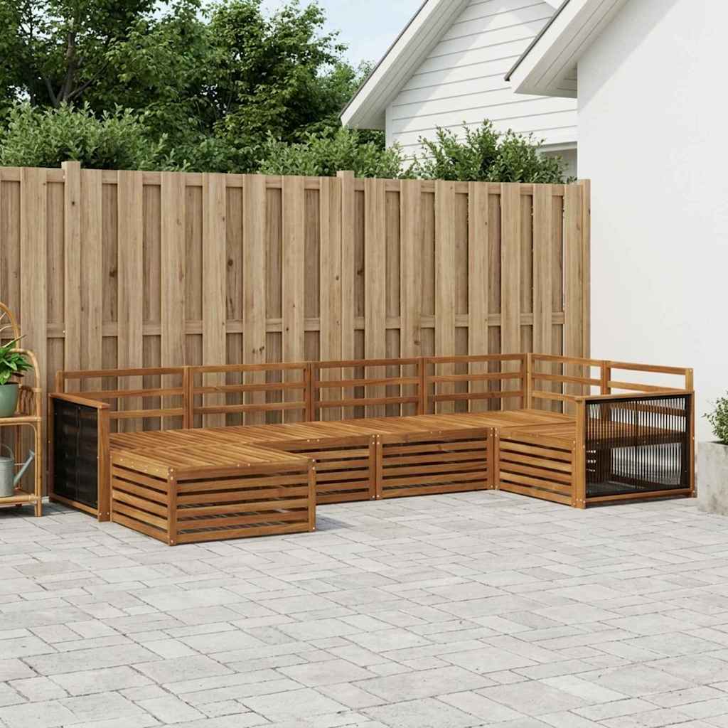 vidaXL Outdoor Sofa Set 6 pcs Natural 1