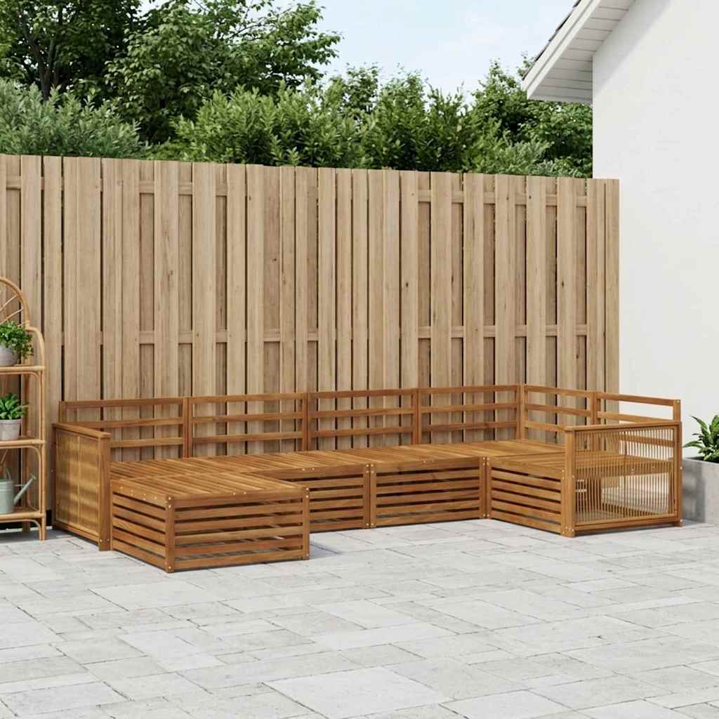 vidaXL Outdoor Sofa Set 6 pcs Natural 1