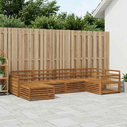 vidaXL Outdoor Sofa Set 6 pcs Natural 1