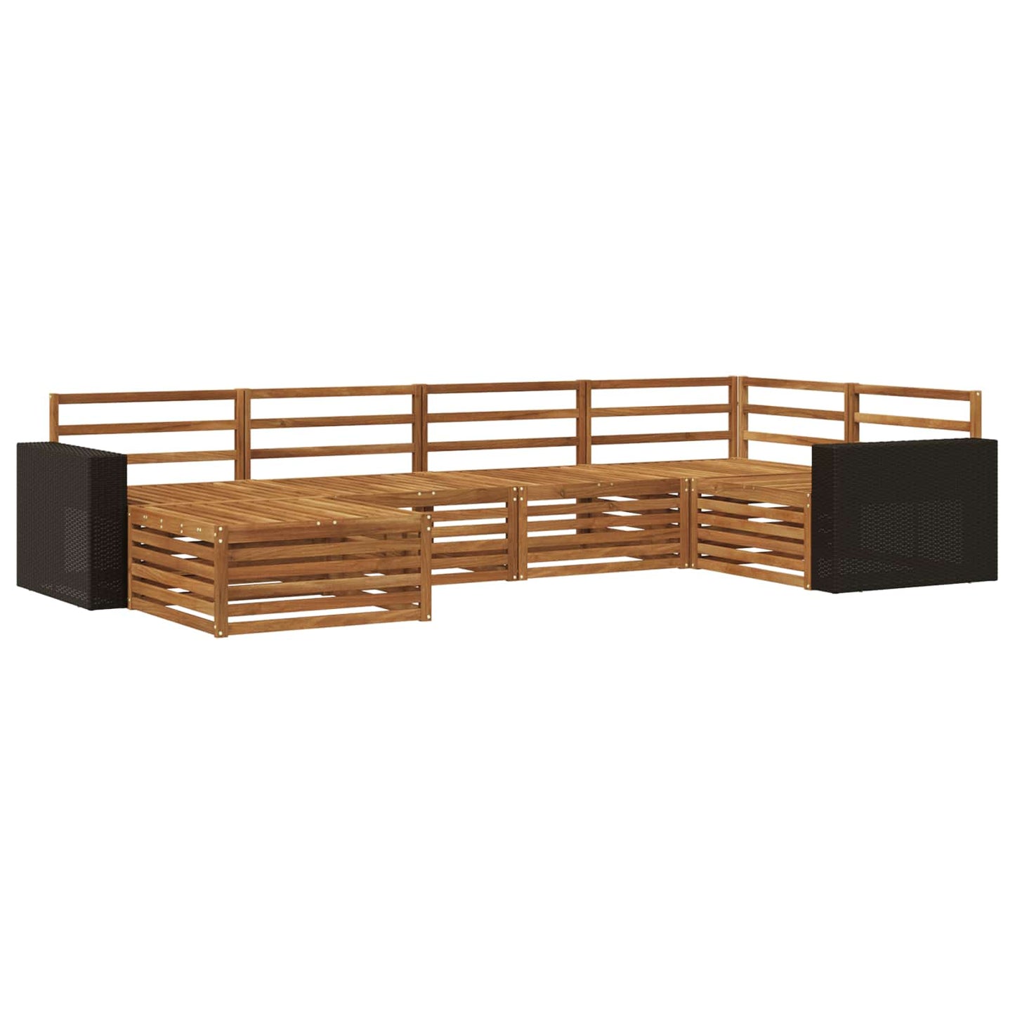 vidaXL Outdoor Sofa Set 6 pcs Natural 2