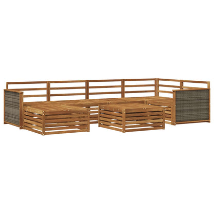 vidaXL Outdoor Sofa Set 7 pcs Natural 2