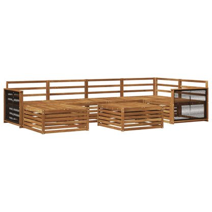vidaXL Outdoor Sofa Set 7 pcs Natural 2