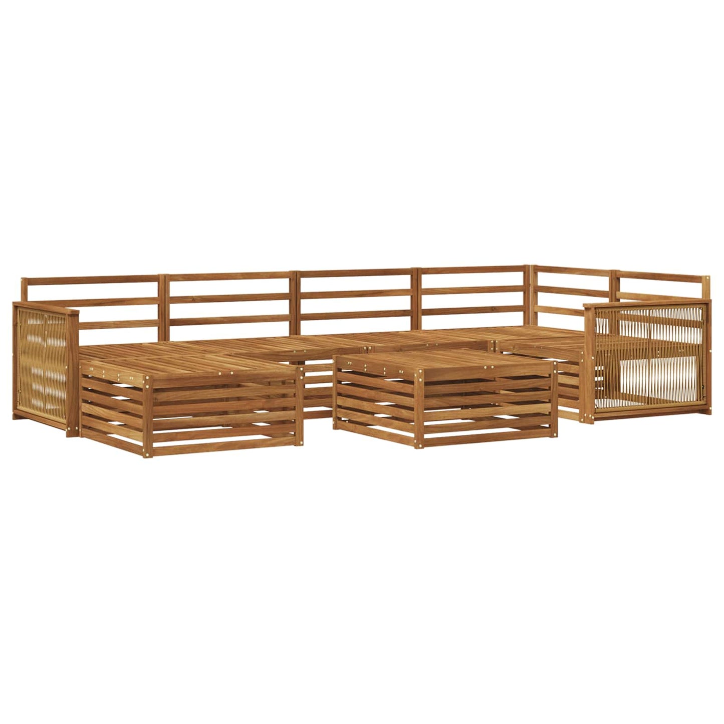 vidaXL Outdoor Sofa Set 7 pcs Natural 2