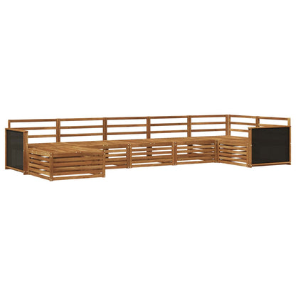 vidaXL Outdoor Sofa Set 7 pcs Natural 2