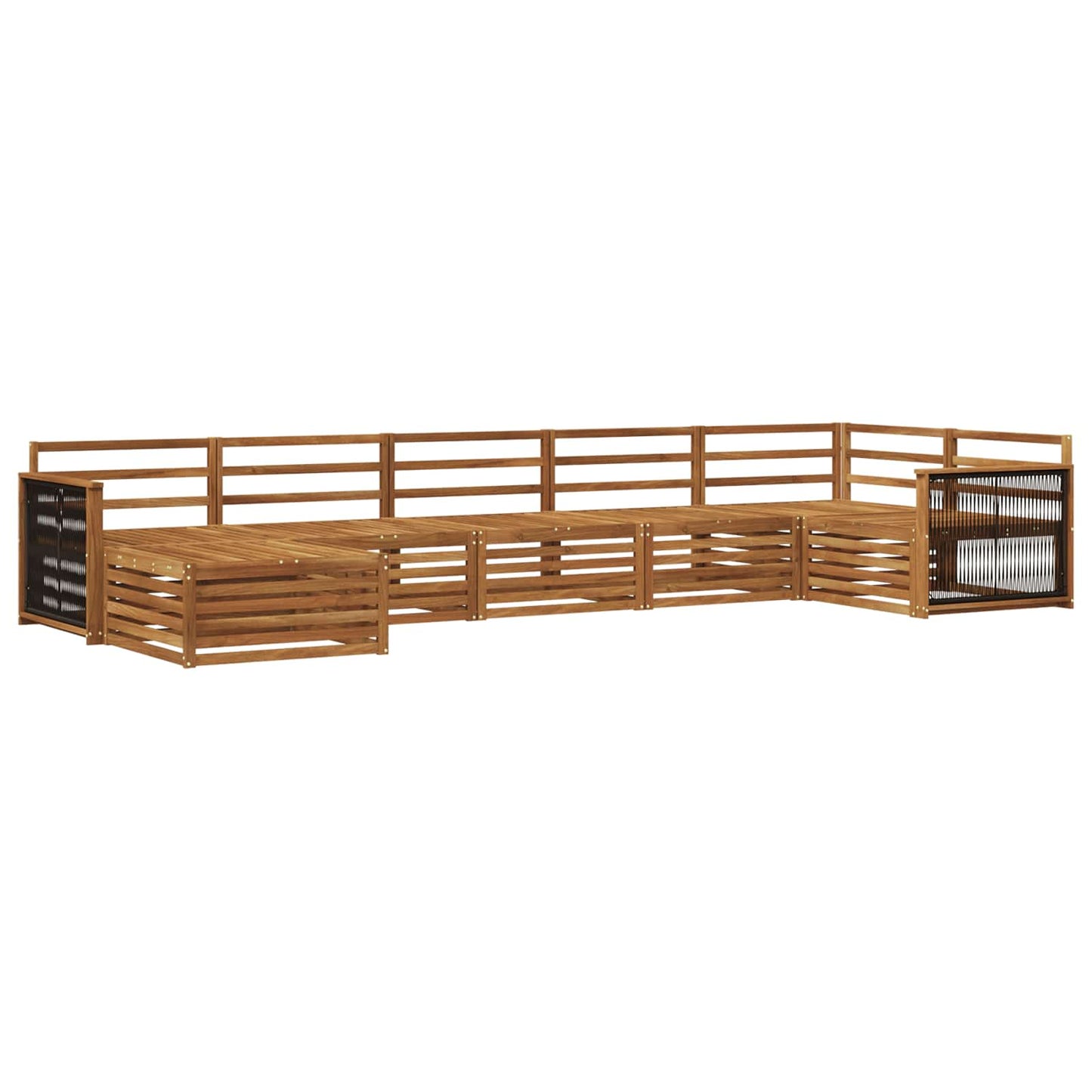 vidaXL Outdoor Sofa Set 7 pcs Natural 2