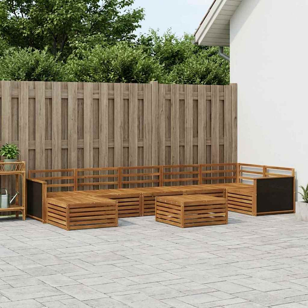 vidaXL Outdoor Sofa Set 8 pcs Natural