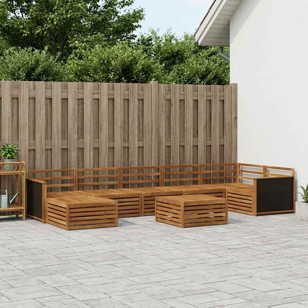 vidaXL Outdoor Sofa Set 8 pcs Natural 1