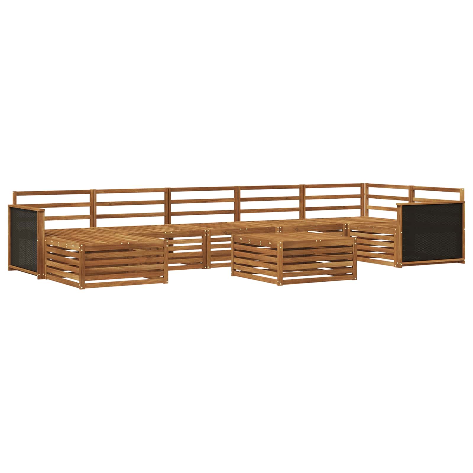 vidaXL Outdoor Sofa Set 8 pcs Natural 2
