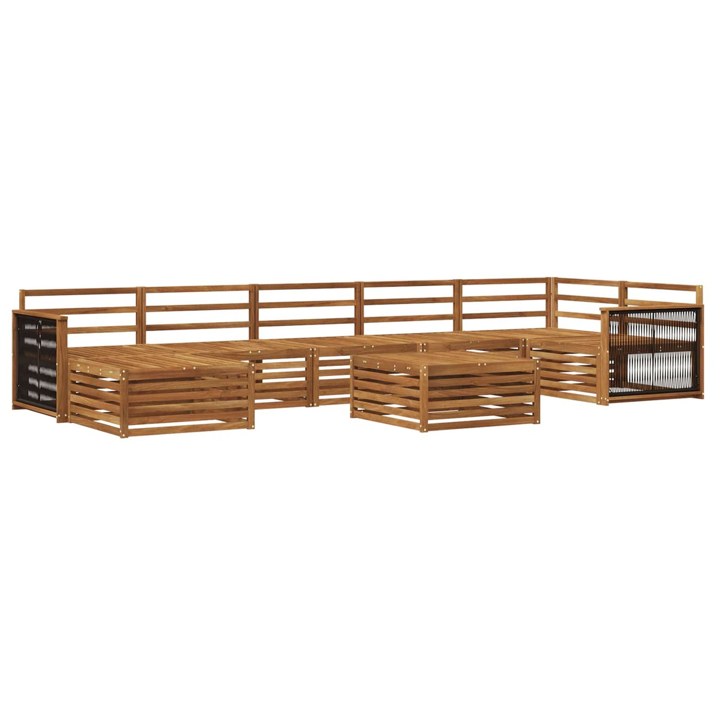 vidaXL Outdoor Sofa Set 8 pcs Natural 2