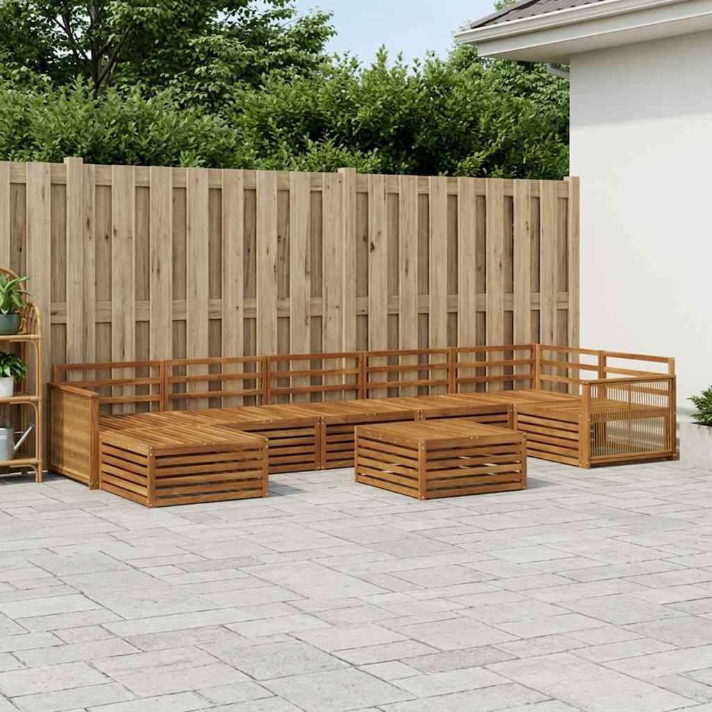 vidaXL Outdoor Sofa Set 8 pcs Natural 1