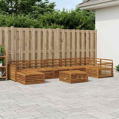 vidaXL Outdoor Sofa Set 8 pcs Natural 1