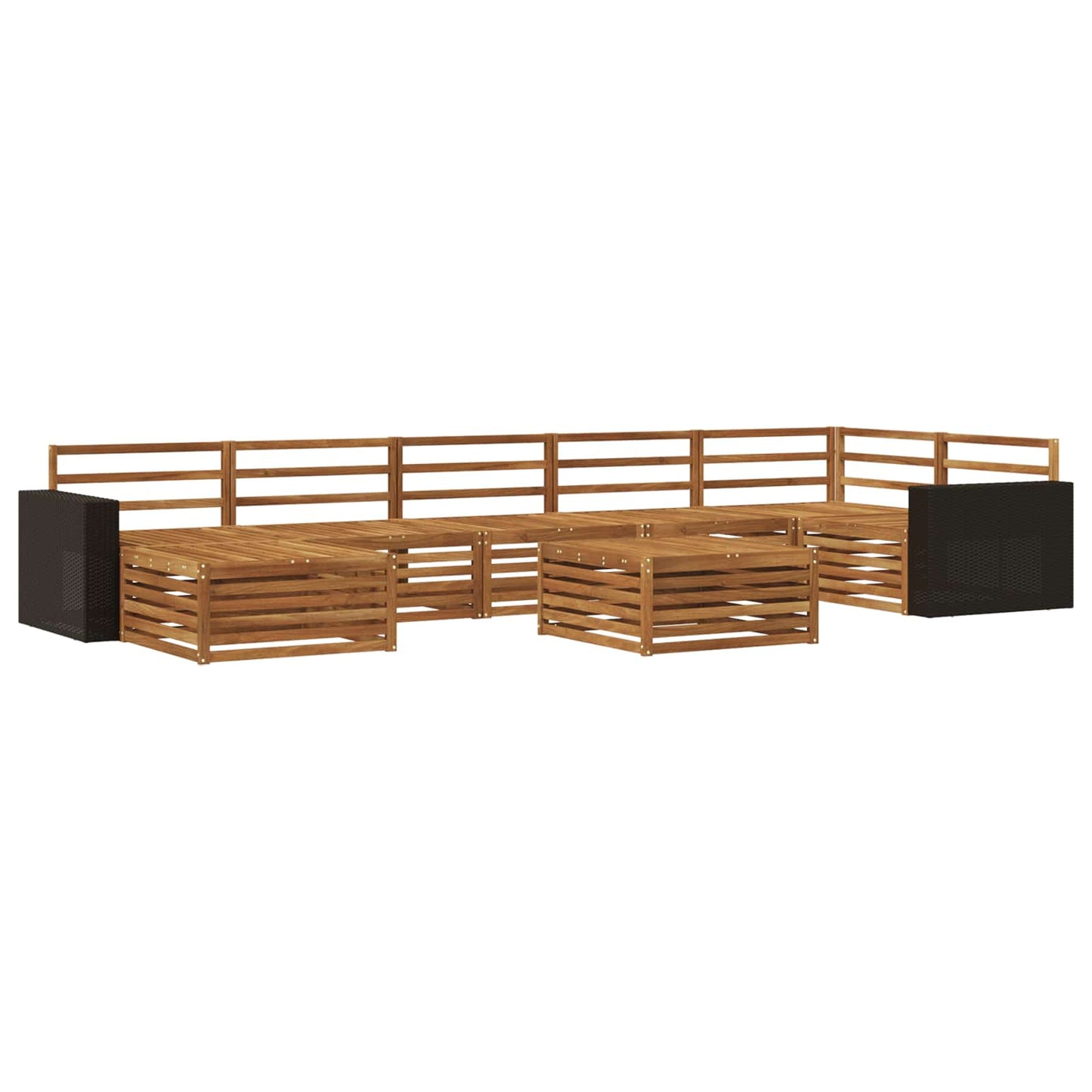 vidaXL Outdoor Sofa Set 8 pcs Natural 2
