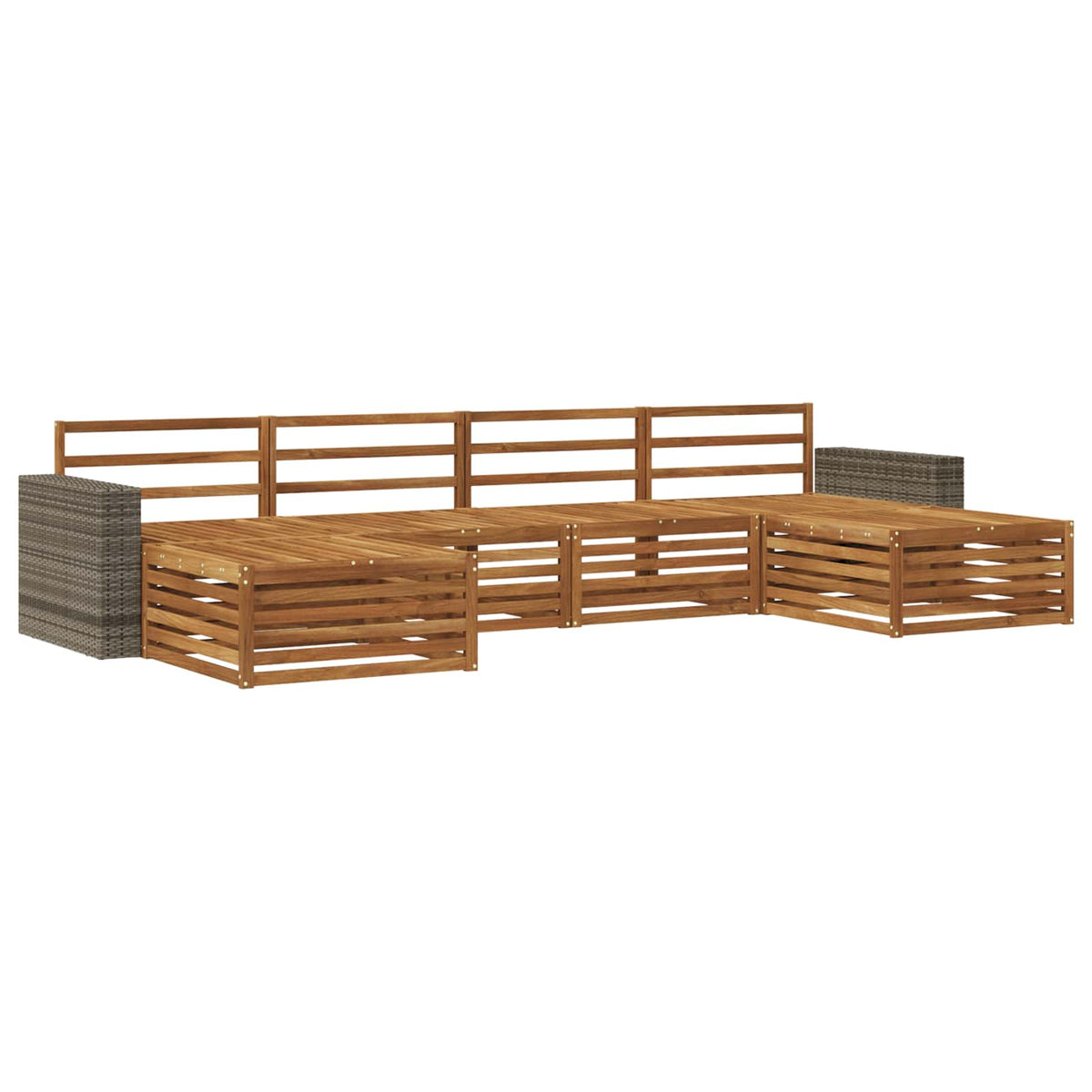 vidaXL Outdoor Sofa Set 6 pcs Solid Acacia Wood 2