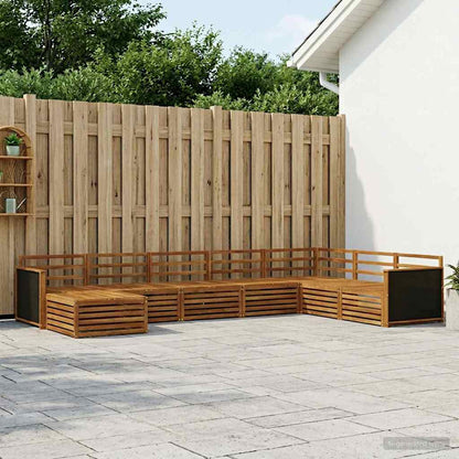 vidaXL Outdoor Sofa Set 8 pcs Natural Solid Acacia Wood 1