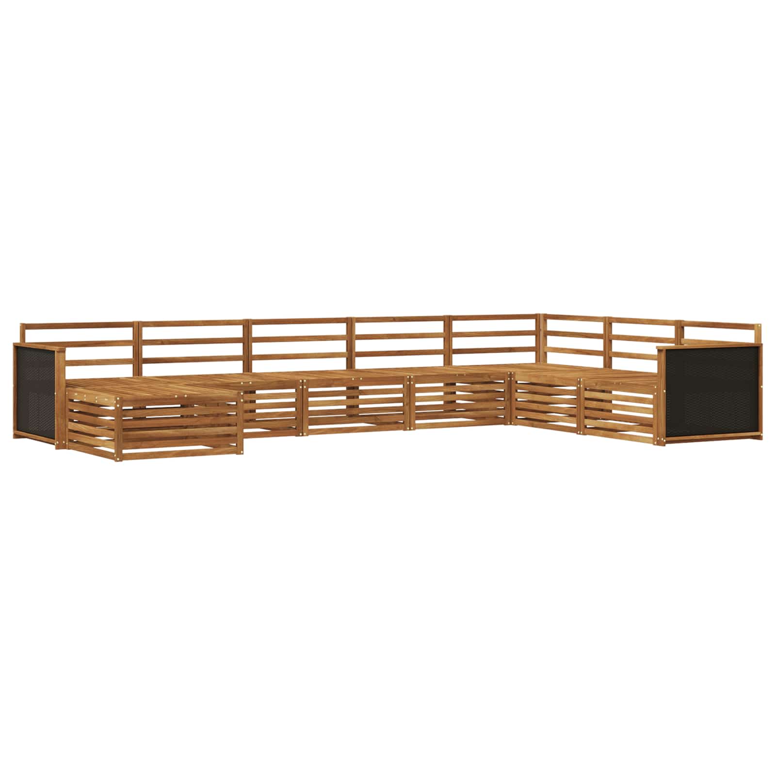 vidaXL Outdoor Sofa Set 8 pcs Natural Solid Acacia Wood 2