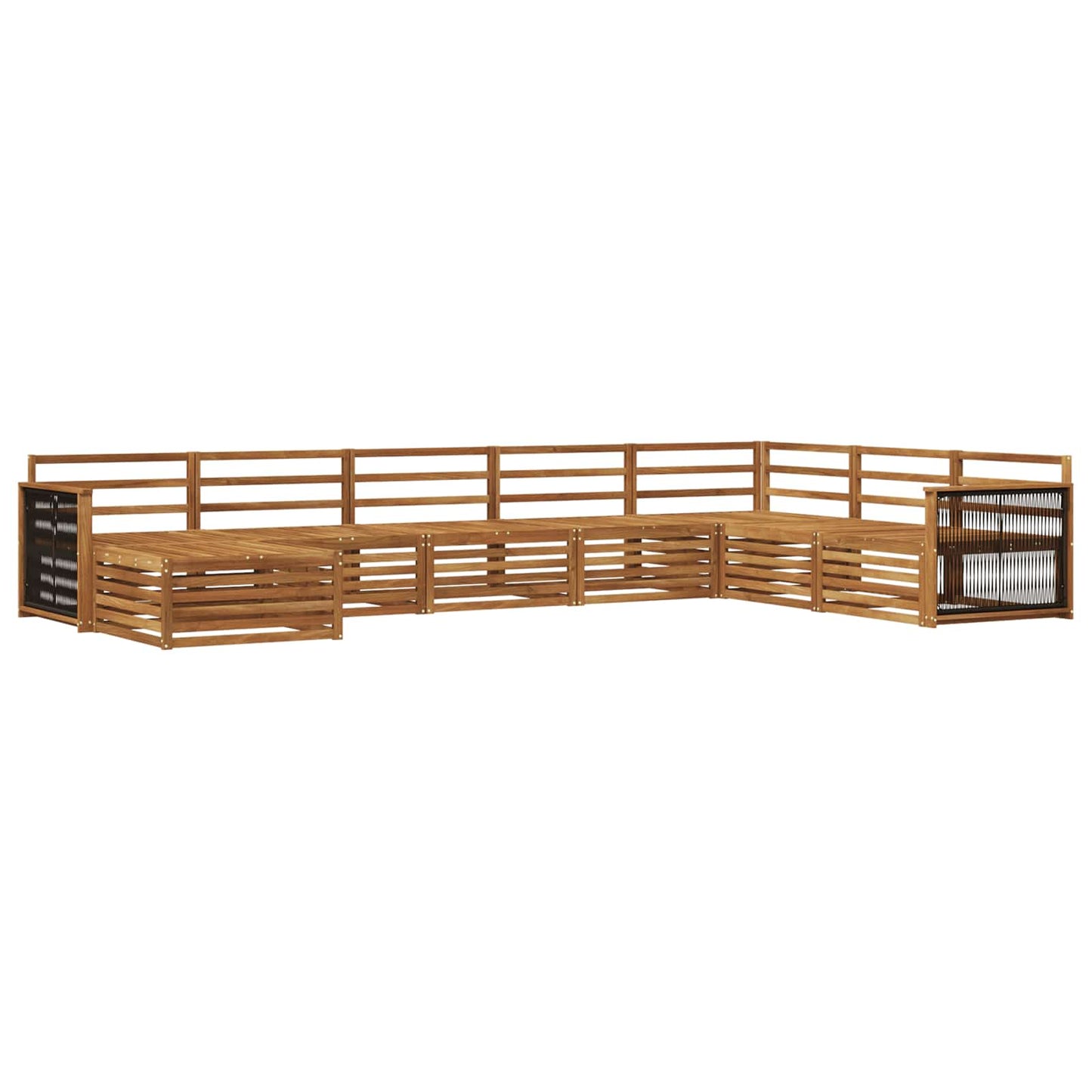vidaXL Outdoor Sofa Set 8 pcs Natural Solid Acacia Wood 2