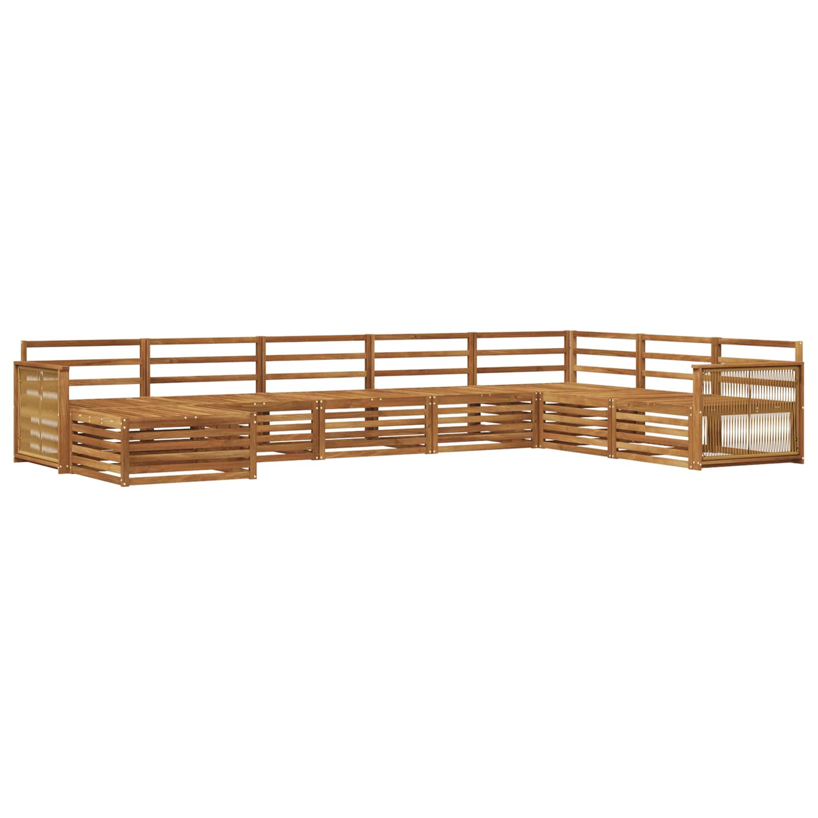 vidaXL Outdoor Sofa Set 8 pcs Natural Solid Acacia Wood 2