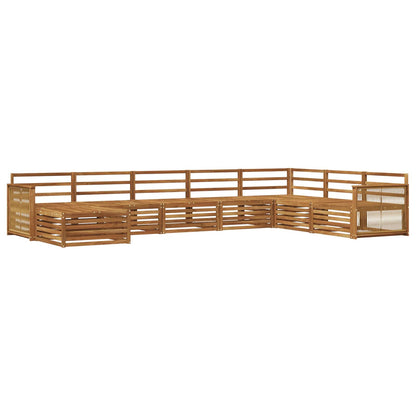 vidaXL Outdoor Sofa Set 8 pcs Natural Solid Acacia Wood 2