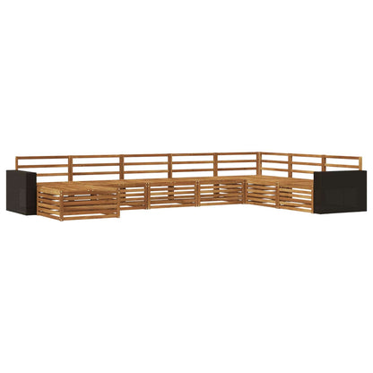 vidaXL Outdoor Sofa Set 8 pcs Natural Solid Acacia Wood 2