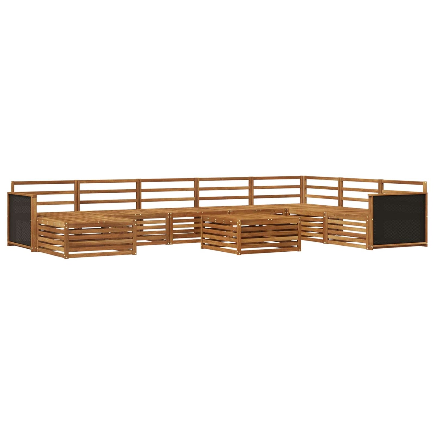 vidaXL Outdoor Sofa Set 9 pcs Natural Solid Acacia Wood 2