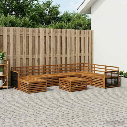 vidaXL Outdoor Sofa Set 9 pcs Natural Solid Acacia Wood 1