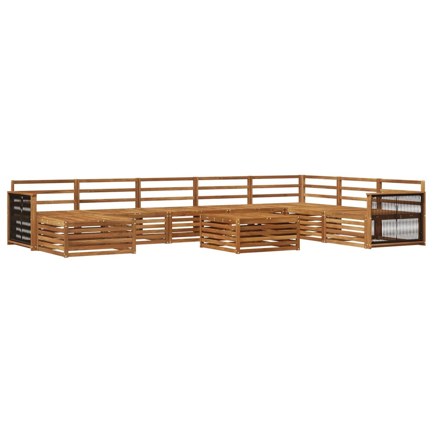 vidaXL Outdoor Sofa Set 9 pcs Natural Solid Acacia Wood 2