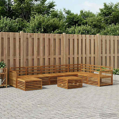 vidaXL Outdoor Sofa Set 9 pcs Natural Solid Acacia Wood 1
