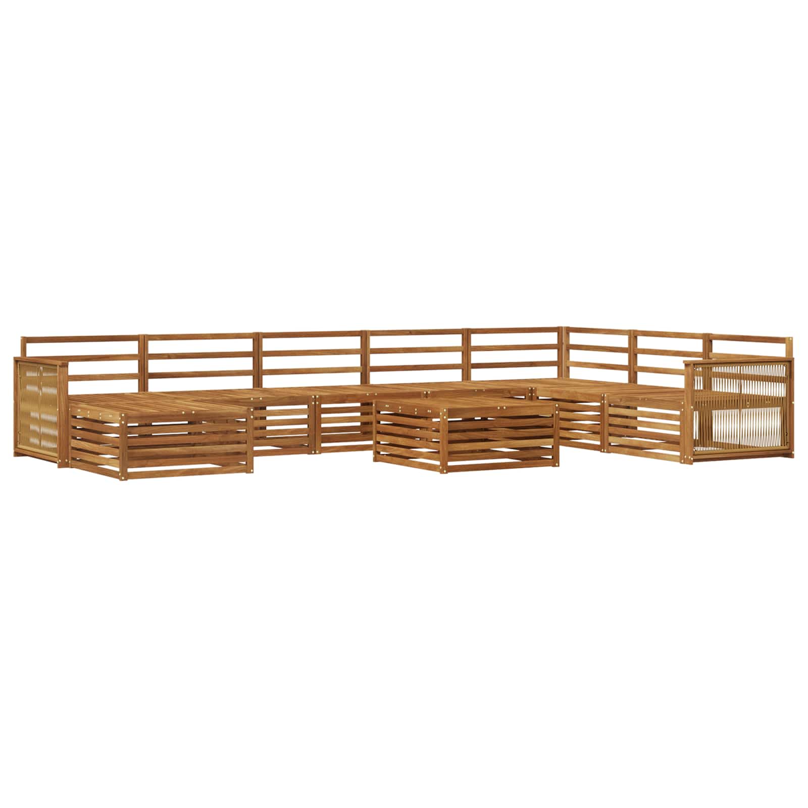 vidaXL Outdoor Sofa Set 9 pcs Natural Solid Acacia Wood 2