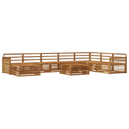 vidaXL Outdoor Sofa Set 9 pcs Natural Solid Acacia Wood 2