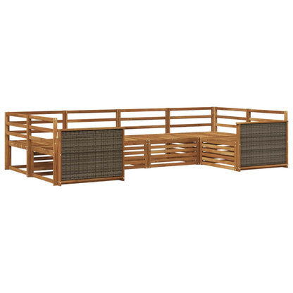 vidaXL Outdoor Sofa Set 6 pcs Natural Solid Acacia Wood 2