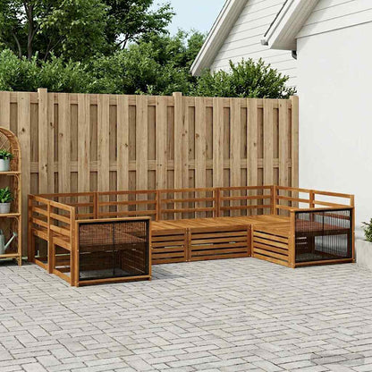 vidaXL Outdoor Sofa Set 6 pcs Natural Solid Acacia Wood 1