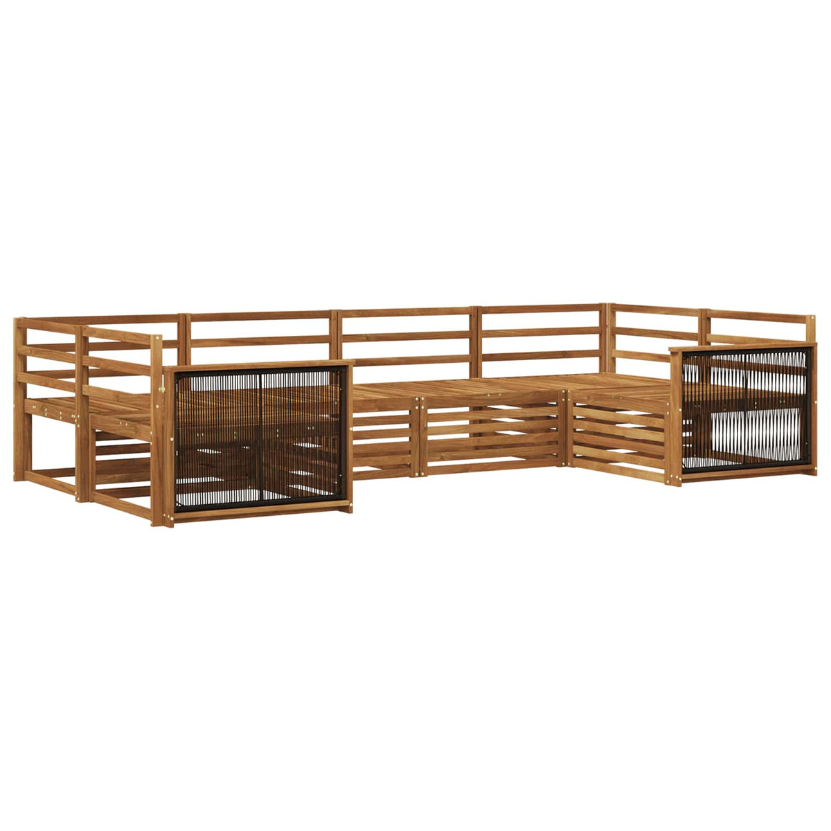 vidaXL Outdoor Sofa Set 6 pcs Natural Solid Acacia Wood 2