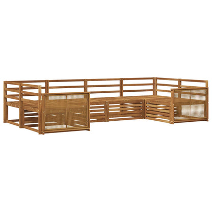 vidaXL Outdoor Sofa Set 6 pcs Natural Solid Acacia Wood 2