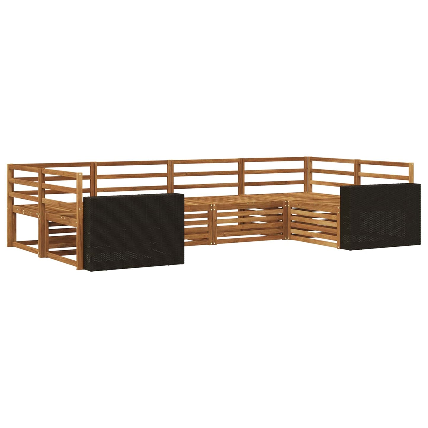 vidaXL Outdoor Sofa Set 6 pcs Natural Solid Acacia Wood 2