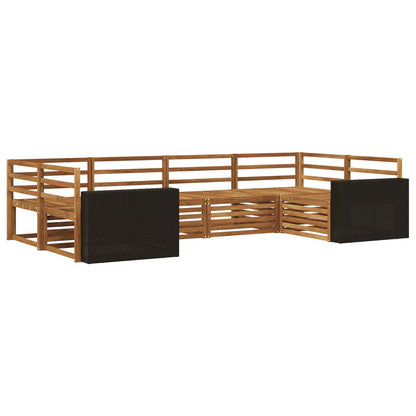 vidaXL Outdoor Sofa Set 6 pcs Natural Solid Acacia Wood 2