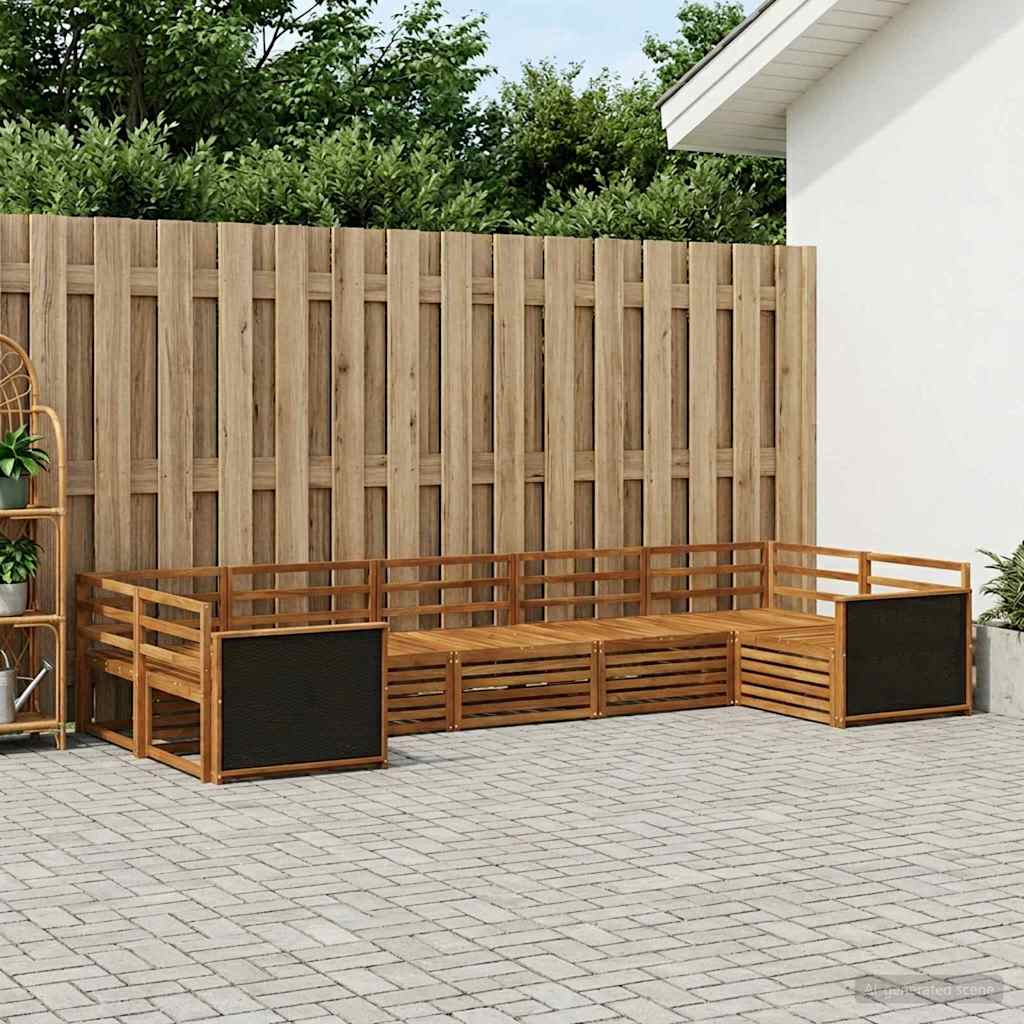 vidaXL Outdoor Sofa Set 7 pcs Natural Solid Acacia Wood 1