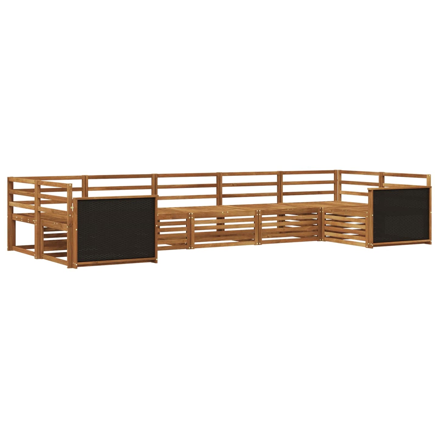 vidaXL Outdoor Sofa Set 7 pcs Natural Solid Acacia Wood 2