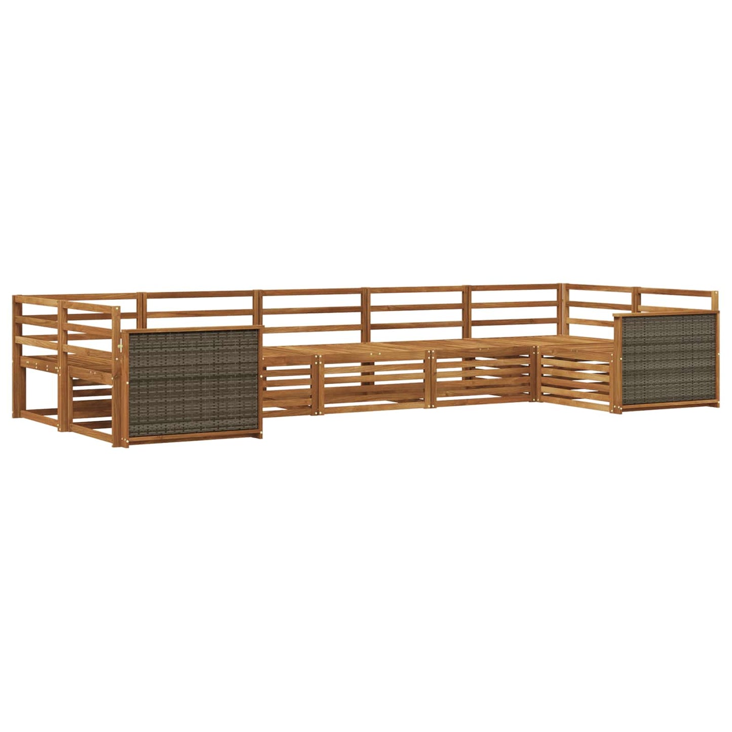 vidaXL Outdoor Sofa Set 7 pcs Natural Solid Acacia Wood 2