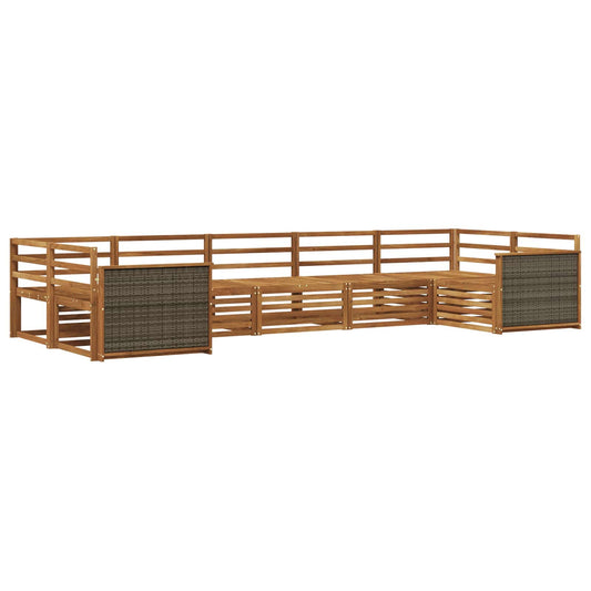 vidaXL Outdoor Sofa Set 7 pcs Natural Solid Acacia Wood 2