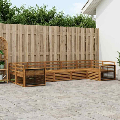 vidaXL Outdoor Sofa Set 7 pcs Natural Solid Acacia Wood 1