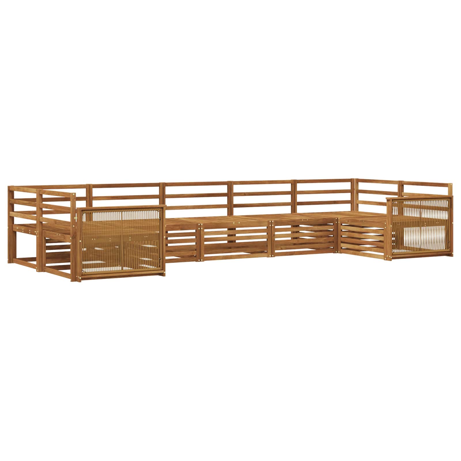 vidaXL Outdoor Sofa Set 7 pcs Natural Solid Acacia Wood 2