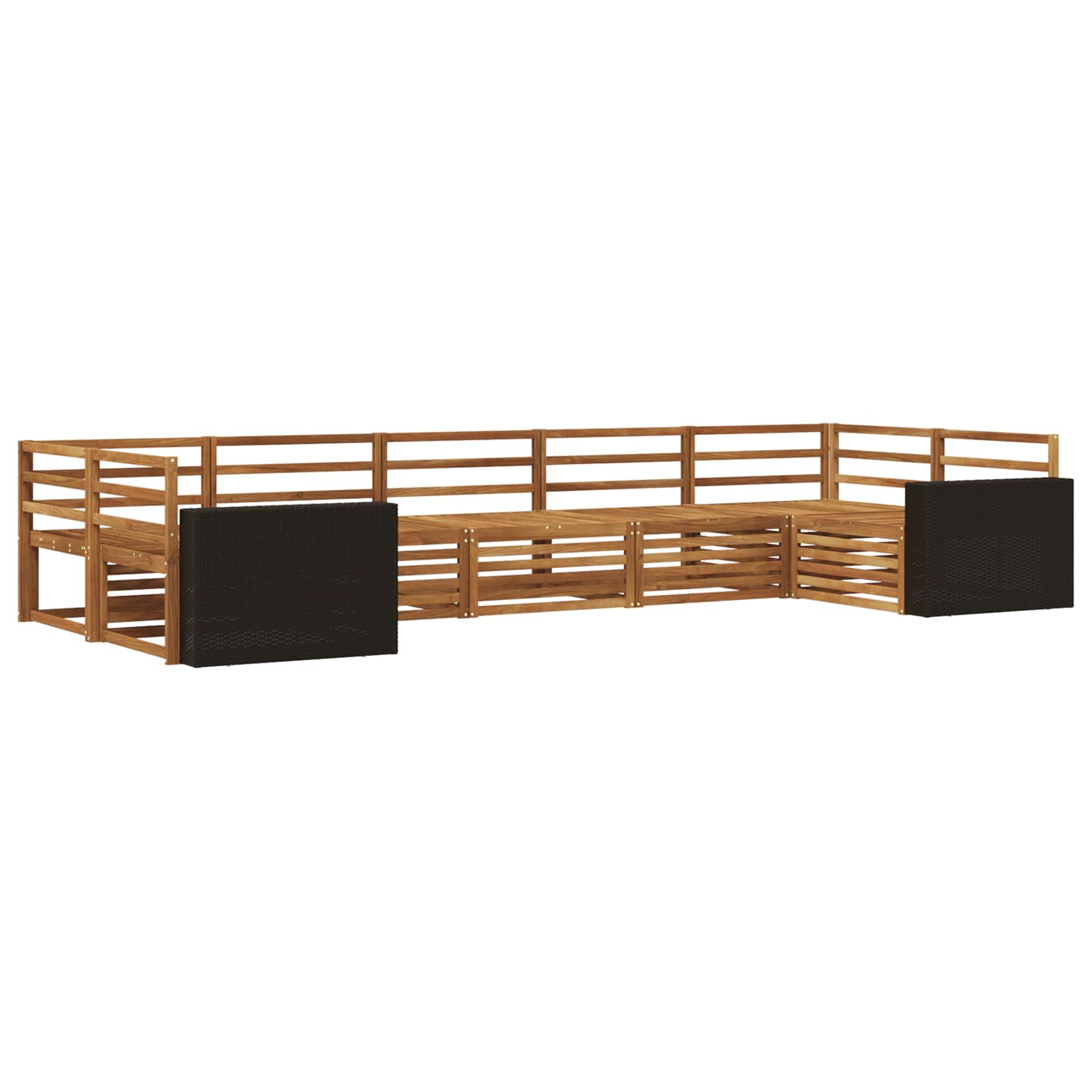 vidaXL Outdoor Sofa Set 7 pcs Natural Solid Acacia Wood 2